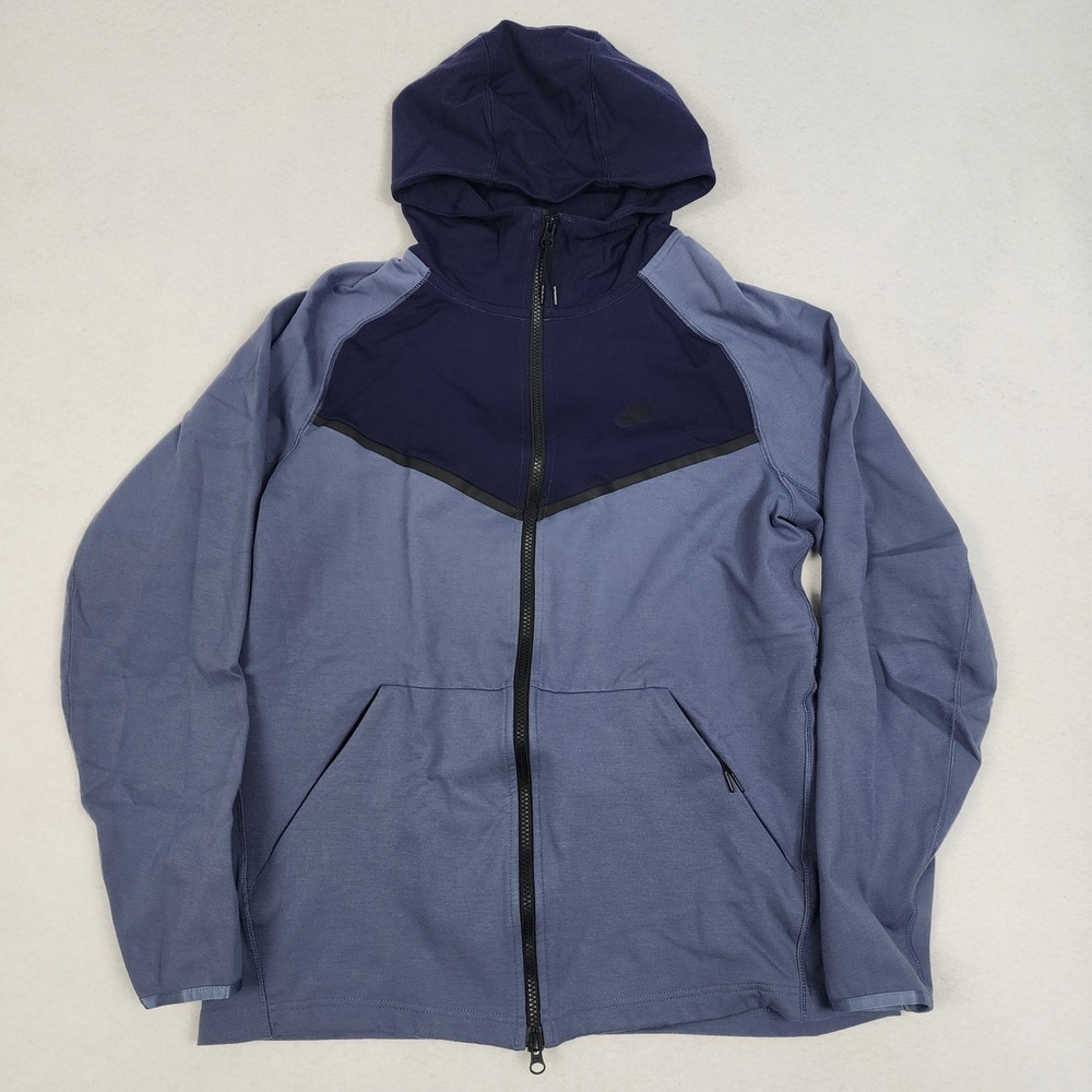 Nike Tech Pack Hoodie Mens Large Navy Blue Full Zip Raglan Sleeve Sportswear